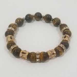 Feel Good™ - 8” Elastic - Empress Cadet Bracelet - Tiger's Eye